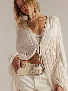 Viral Free People Juliet Duster in White/ OS
